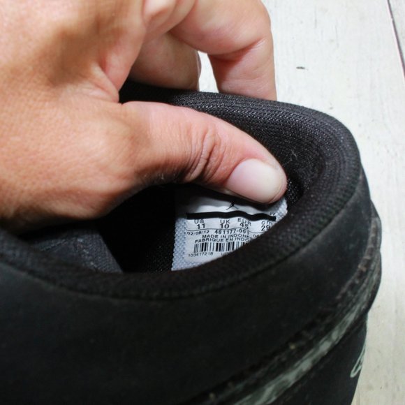 Nike Air Jordan Retro V.1 Black Leather Mesh Low Top Street Sneakers US 11 - Picture 7 of 9